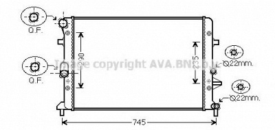 AVA QUALITY COOLING vwa2289 -  Радиатор, охлаждение двигателя